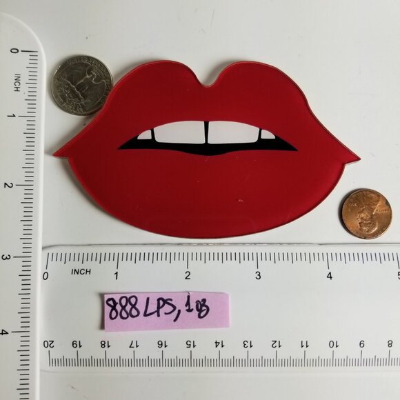 Sexy Red Lips Compact mirror, perfect for any pocket or phone wallet, flat - Picture 4 of 4